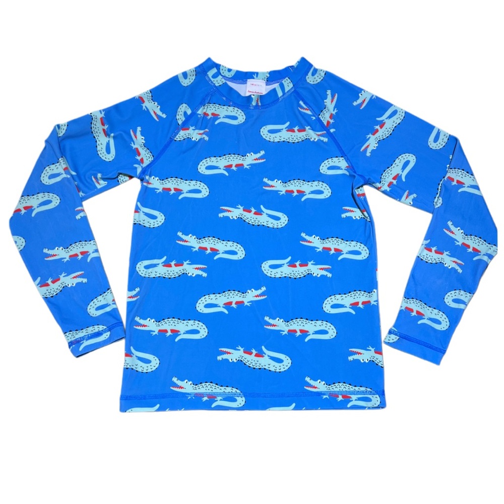 Hanna Andersson Blue Crocodile Rashguard